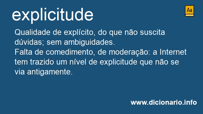 Significado de explicitude