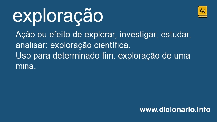 Significado de explorao