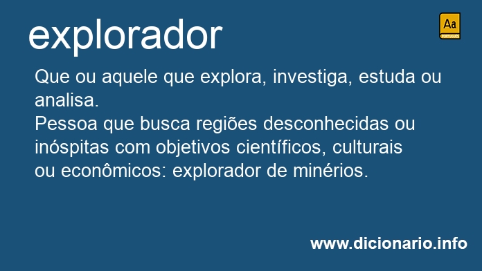 Significado de explorador