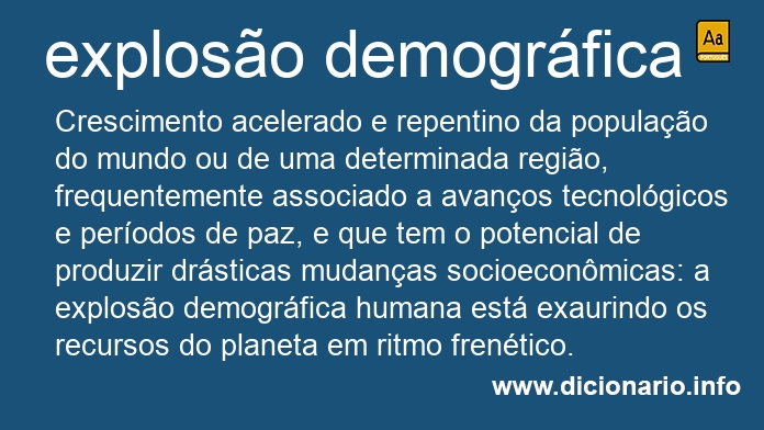 Significado de exploso demogrfica