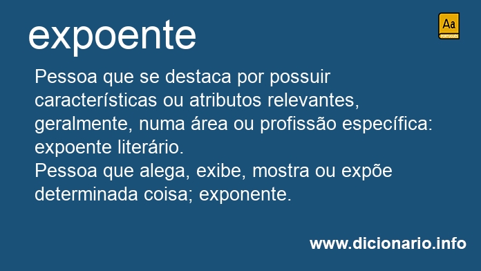 Significado de expoente