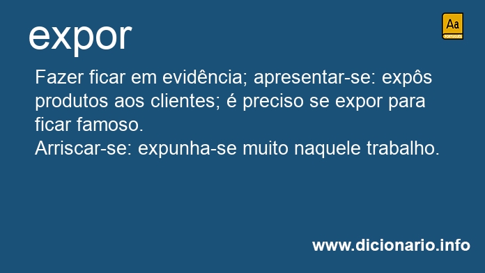 Significado de exporei