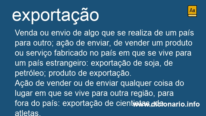 Significado de exportao