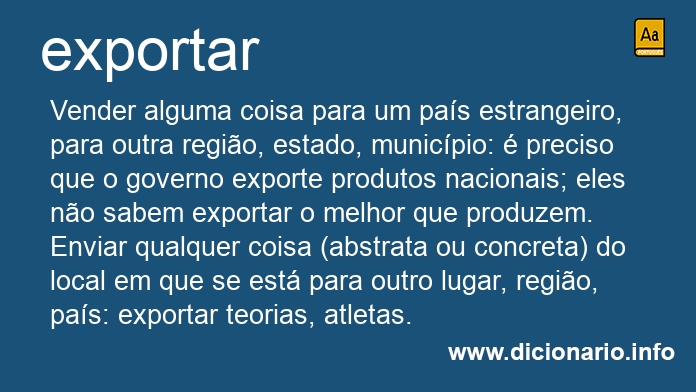 Significado de exportaram