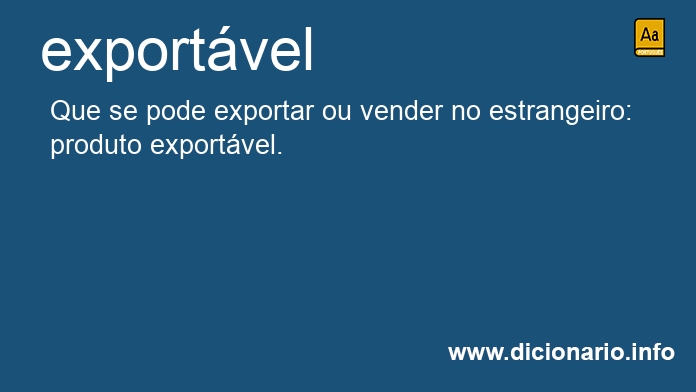 Significado de exportvel