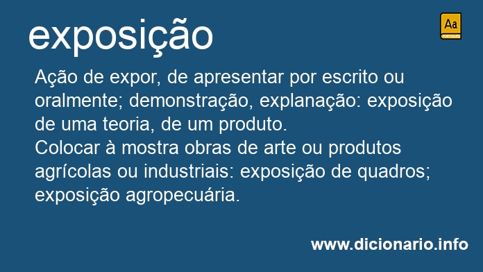 Significado de exposio