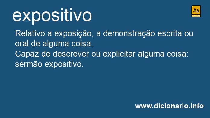 Significado de expositiva