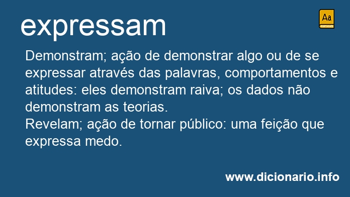 Significado de expressam