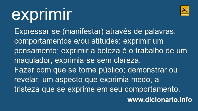 Significado de exprimais