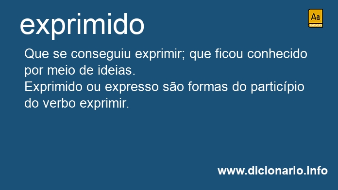 Significado de exprimido