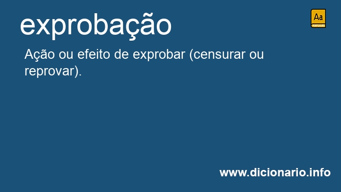 Significado de exprobao