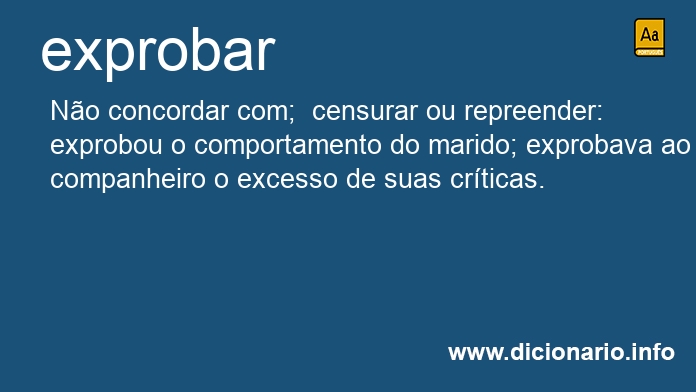 Significado de exprobado