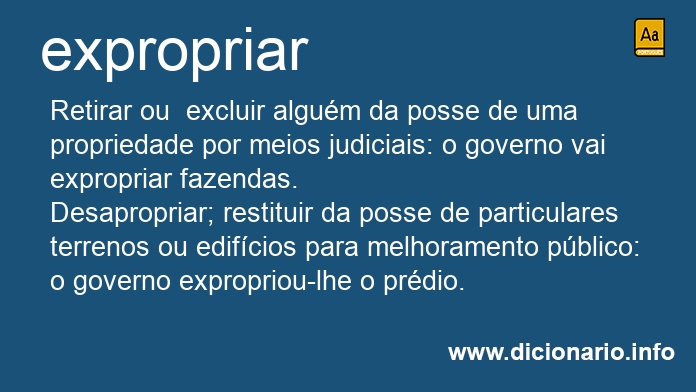 Significado de expropria