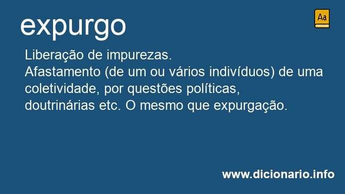 Significado de expurgo