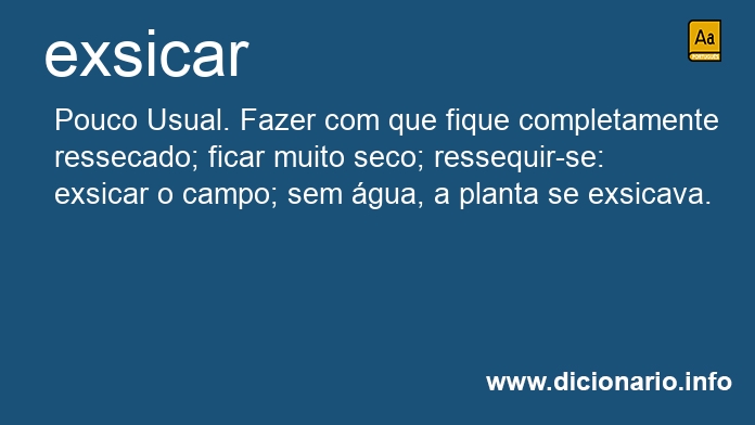 Significado de exsicava