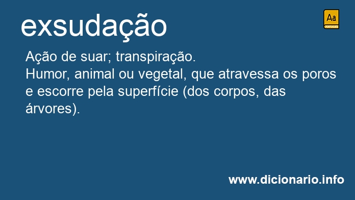 Significado de exsudao