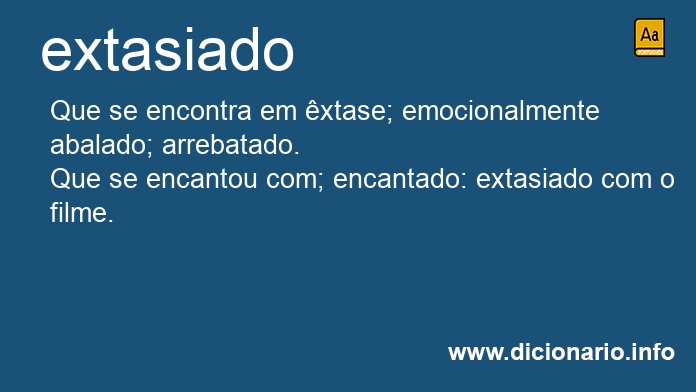 Significado de extasiada