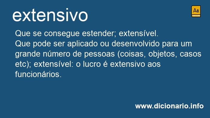 Significado de extensivos