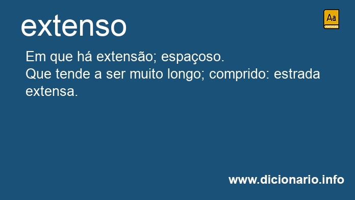 Significado de extenso