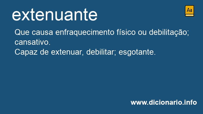 Significado de extenuante