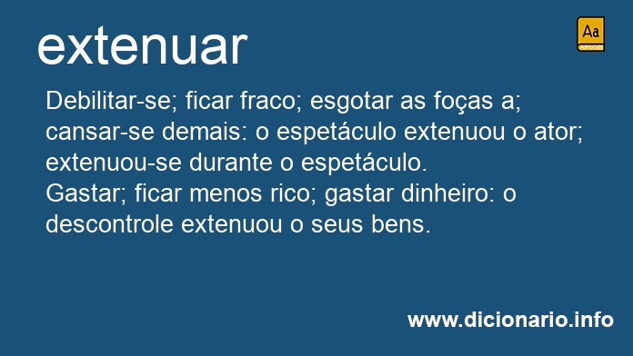 Significado de extenuaras