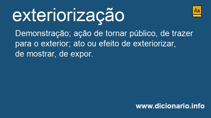 Significado de exteriorizao