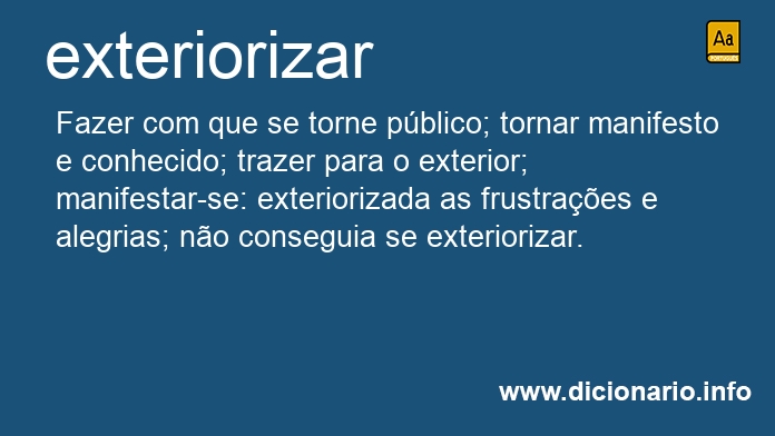 Significado de exteriorizara