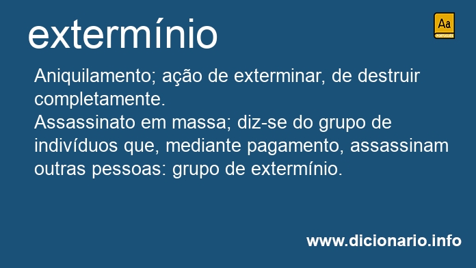 Significado de extermnio