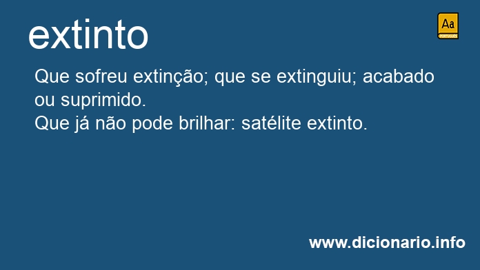 Significado de extinta