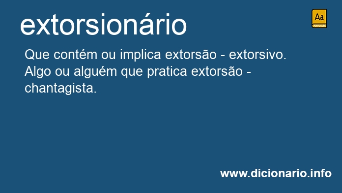 Significado de extorsionrios