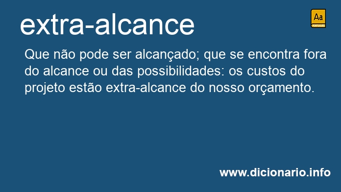 Significado de extra-alcance