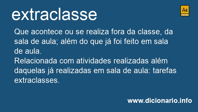 Significado de extraclasse