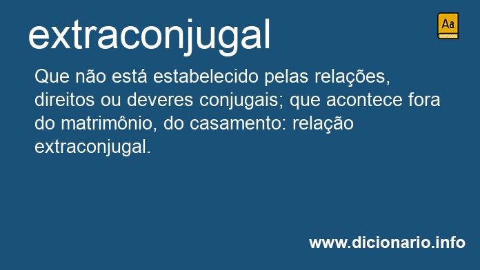 Significado de extraconjugal