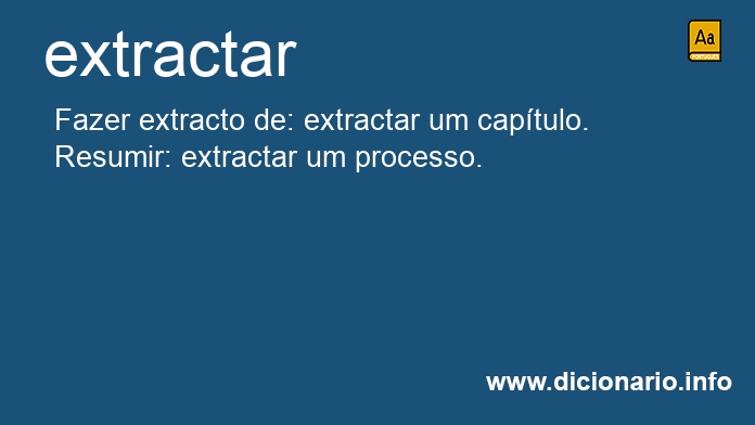 Significado de extractar