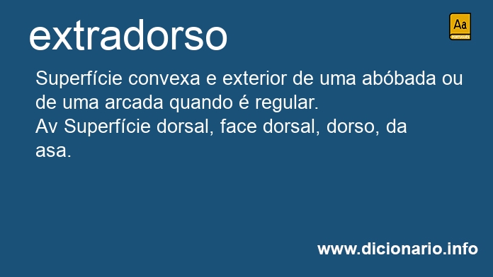 Significado de extradorso