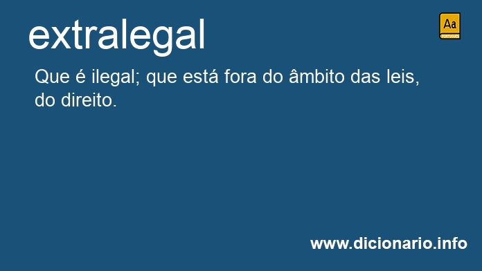 Significado de extralegal