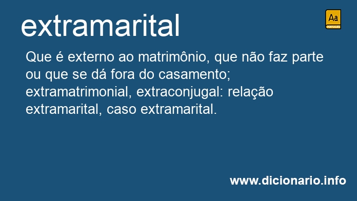 Significado de extramarital