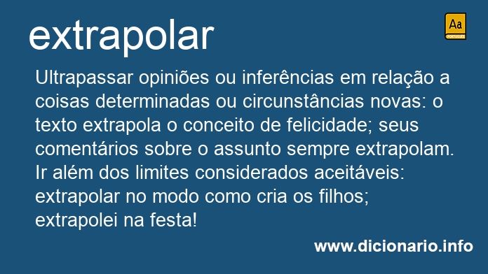 Significado de extrapolar