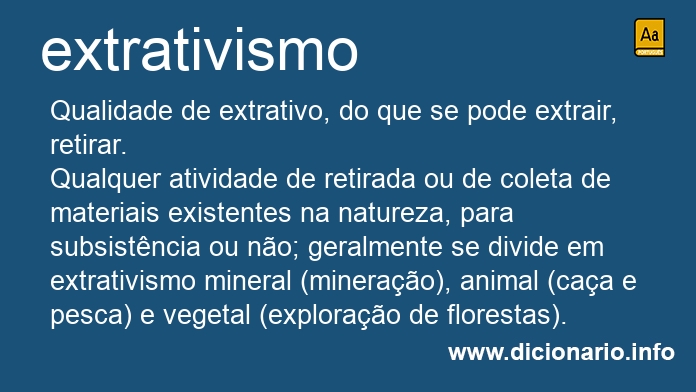 Significado de extrativismo