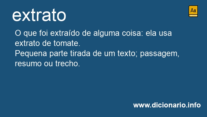 Significado de extrato