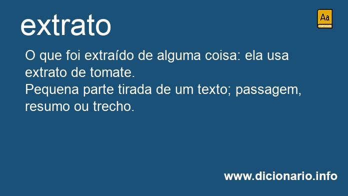 Significado de extratos