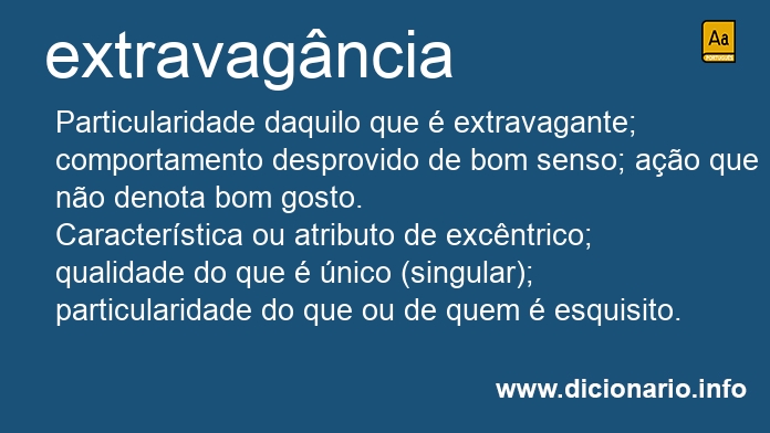 Significado de extravagncia