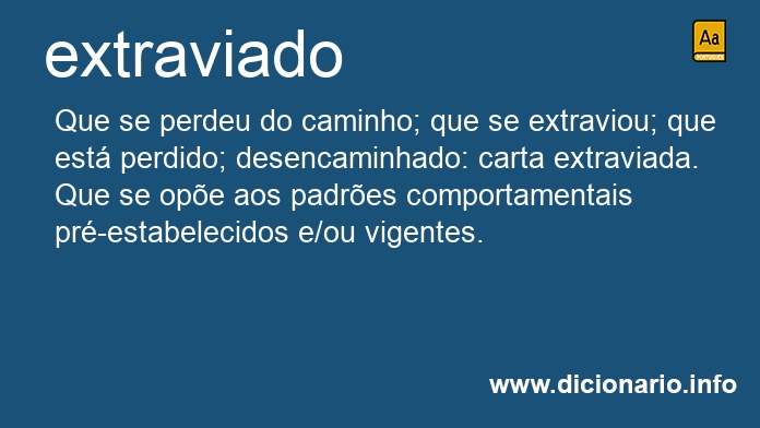 Significado de extraviados