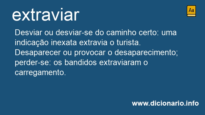 Significado de extraviar