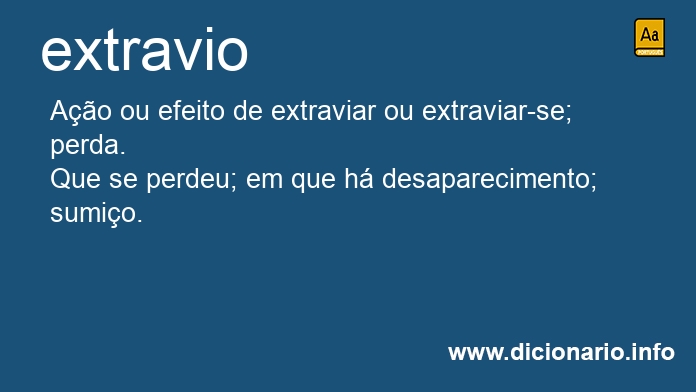 Significado de extravio