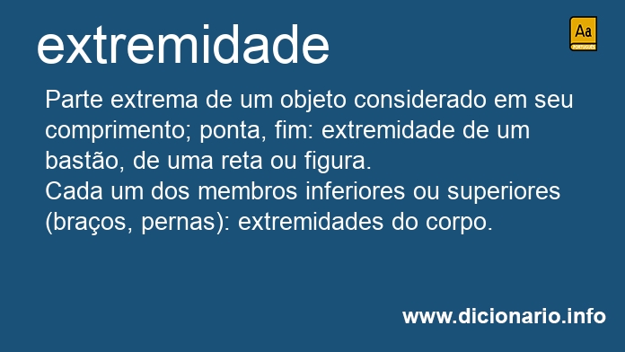 Significado de extremidades