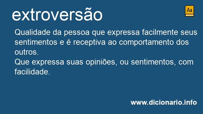 Significado de extroverso