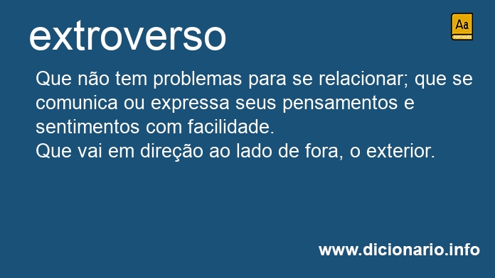 Significado de extroverso