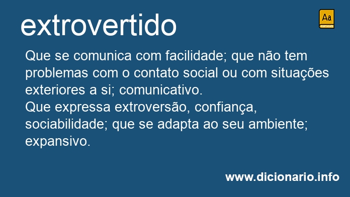 Significado de extrovertido