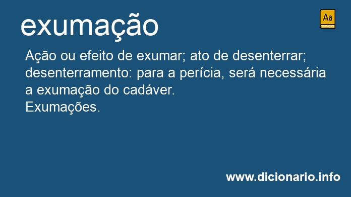 Significado de exumao